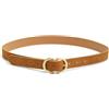 PIECES Cintura da donna Pcjuva Suede Jeans Noos, Cognac/Dettagli: fibbia in oro spazzolato, 90 cm