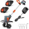 TaskStar Motocicletta elettrica senza fili 360 RPM Motociclettore elettrico TaskStar TH4000 Motobineuse Batteria totale 2,0 Ah x2, 48 Lame in acciaio rinforzato per lavori di terra fluidi, Manutenzione