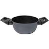 Zanetti Evolution Casseruola per Induzione Diametro 16 cm, Fondo Antiaderente, Alto Spessore, Casseruola con Coperchio, Impugnatura Comoda Due Maniglie, Nero