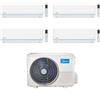 Midea Climatizzatore Quadri Split serie Evolution 9+9+9+18 con M5OE-42HFN8-Q Inverter R 32 Wi-Fi Classe A++ ,
