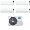 Midea Climatizzatore Quadri Split serie Evolution 9+9+9+24 con M5OE-42HFN8-Q Inverter R 32 Wi-Fi Classe A++ ,