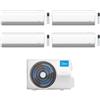 Midea Climatizzatore Quadri Split serie BreezeleSS+ 12+12+12+12 con M4O-36FN8-Q Inverter R 32 Wi-Fi Classe A++ ,