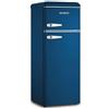 SEVERIN KS 9954 SEVERIN Frigorifero doppia porta retrò vintage con congelatore, 209 litri, Blu, 55 cm, Classe E (A++)