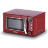 SEVERIN MW 7893 Forno microonde Retrò 700 W da 20 L con grill 1000 W, Microonde piccolo con 8 programmi automatici e 5 livelli, Microonde da tavolo con timer e display digitale, Rosso