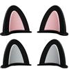 Lepidi Casco da moto decorativo con orecchie di gatto, ornamento per casco integrale, compatibile con moto, moto, scooter, per bambini e adulti
