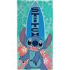 Disney Character World Disney Asciugamano ufficiale Lilo e Stitch per bambini, super morbido, leggendario design surf, perfetto per casa, bagno, spiaggia e piscina, taglia unica, 70 x 140 cm, 100% cotone