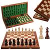 Master of Chess Scacchiera in Legno da Torneo 50 cm - Intarsiato Scacchiera Portatile - Grandi Set di Scacchi Pieghevoli per Bambini e Adulti - Con Figure STAUNTON NO.7