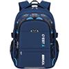 BININBOX Zaino per Bambini Primaria Ragazzi 19L/26L Cartelle Zainetto Scuola (Blu, 46cm,26L)