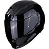 Generico SCORPION CASCO EXO-491 GLOSSY BLACK NERO LUCIDO VISIERA TRASPARENTE + SCURA (L)