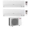 Mitsubishi Climatizzatore Dual Split Linea Smart MSZ-HR 9+9 con MXZ-2HA40VF con Inverter R-32 Wi-Fi Opt. Classe A++ ,