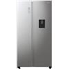 Hisense RS711N4WCE - Frigorifero Side by Side, capacità 547 L con altezza 178,6 cm, Metal Tech Cooling, Total No Frost, Dispenser di acqua e ghiaccio, silenzioso 38 dB, connettività WiFi, Classe E