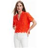 Desigual Cam_Preston 3074 Maglietta, Colore: Rosso, S Donna