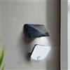 DewinLVD Faretti solari a led da esterno Lampade solari da giardino Faretto led da esterno solare Con sensore movimento 120° dell'angolo di illuminazione 3 modalità di illuminazione Con telecomando.
