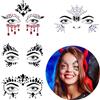Bowitzki Halloween Face Jewels Festival Design Donna Mermaid Face Gems Strass Stickers Occhi Corpo Tatuaggi Temporanei (Impostazione A)