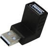 ZOREI Convertitore Adattatore USB Ethernet Micro USB Mini USB, Femmina-Maschio, Maschio-Femmina (USB 3.0 F to USB 3.0 M 90° Forma L)