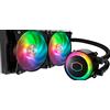 Cooler Master MasterLiquid ML240R RGB Dissipatore a Liquido per CPU - Sincronizzazione Illuminazione ARGB, Design Pompa Premium e Doppia Ventola MF120R ARGB