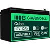 Green Cell GreenCell® Batteria AGM 12V 10Ah al piombo accumulatore sigillata VRLA Senza manutezione ricaricabile | ricambio ermetica | per UPS per USV | Batteria tampone | Riserva la batteria | Allarme