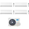 Midea Climatizzatore Quadri Split serie Xtreme Pro Green 9+9+9+9 con M5OE-42HFN8-Q Inverter R 32 Wi-Fi Classe A++ ,