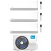 Midea Climatizzatore Trial Split serie Breezeless E 18+18+18 con M5OE-42HFN8-Q Inverter R 32 Wi-Fi Classe A++ ,