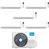 Midea Climatizzatore Penta Split serie Breezeless E 9+9+9+9+9 con M5OE-42HFN8-Q Inverter R 32 Wi-Fi Classe A++ ,