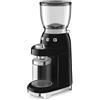 Smeg, Macinacaffè CGF01BLEU, Livello di Macinatura Regolabile, 30 Step di Macinatura, Contenitore Chicchi Caffè da 350g, Quantità di macinatura regolabile, con Sistema Antistatico, 150W, Nero