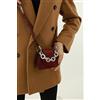 Bonamaison TRMDMRA100118, Borsa a Tracolla Women's, Rosso, 12x10 Cm
