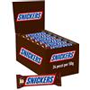 Snickers Barretta con Caramello e Arachidi Tostate Ricoperta al Cioccolato, 24 Barrette X50G (1200G), Gold, Vecchia versione