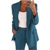 Generico Tailleur Donna da Cerimonia Taglie Forti Elegante Tailleur Pantalone da Donna Leggeri e Lavoro Suit con Risvolto Giacche da Abito Blazer Eleganti con Completo Pantalone/Gonna