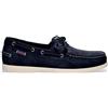 Sebago per uomo. [7111PTW] Mocassini Portland Flesh Out in pelle blu navy, Basso, Stringhe, Casual