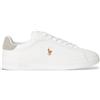 Polo Ralph Lauren per uomo. [809940762002] Sneakers Heritage in pelle bianca e grigia, Bianco, Basso, Stringhe, Casual