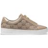 Michael Kors per uomo. [43T5KTFP5L] Sneakers Keaton Zip Slip On in pelle marrone, Basso, Cerniera, Casual