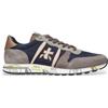 Premiata per uomo. [ERIC] Sneaker Eric in pelle blu, Basso, Stringhe, Casual