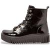 Art per donna. [115131101003_001] Stivaletti in pelle 1513 neri, Nero, Basso, Stringhe, Cerniera, Casual