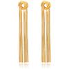 Clearine Moda lampadario lungo Nappe Nodo Goccia Orecchini per Donne Party Prom Oro-fondo