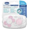 CHICCO (ARTSANA SpA) chicco physio comfort succhietto in silicone 0/6 mesi per bambina 2 succhietti
