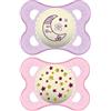 BAMED BABY ITALIA Srl mam succhietto original night 2-6 mesi silicone femmina 2 pezzi