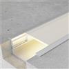 M LEDME Profilo Led piatto U Hieg per strisce Led 12-24V da incasso 2 metri in alluminio M LEDME