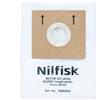 Nilfisk-Alto 5715492040636 Coupe/Go and Compact Series - Sacchetti e filtro pre-motore Plus 1, in cotone, 5 pezzi, colore: Bianco