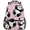 Mnsruu Zaino scuola rosa Panda per ragazzi Borsa da viaggio per bambini