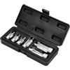 Draper 12401 - Set di bussole con sensore di temperatura, 1/2 e 3/8 quadrato Dr. (6 pezzi), argento