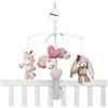 Nattou Giostrina musicale, Nina, Jade e Lili, Melodia La-Le-Lu, 37 x 31 x 9 cm, Beige/Rosa/Bianco, 987240