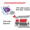 Lavazza 300 cialde miste : 150 cialde lavazza gran espresso intenso + 150 espressia