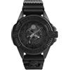 Philipp Plein Orologio analogico al quarzo da uomo $Kull, Nero, cinghia
