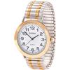 Entino Unisex Bicolore Argento e Oro Estensore Orologio Bracciale Analogico Giapponese