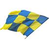 bandiera juve stabia giallo blu in poliestere 2x3m a scacchi cucito con asta