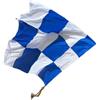bandiera bianco azzurro genk, poliestere 2x3,2m a scacchi cucito completo diasta