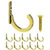 Fuxxer® 10 mini ganci per quadri, in ottone dorato, vintage, retrò, 23 mm, set da 10