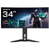 GIGABYTE Monitor da gioco curvo OLED WQHD MO34WQC2 da 34\" - 3440 x 1440, 240Hz,