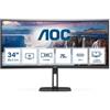 AOC V5 CU34V5C Monitor Pc 34'' 3440x1440 Pixel Wide Quad Hd Led Nero