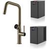 GESSI miscelatore rubinetto da cucina 60721 149 Finox Brushed Nickel VITA Collection con unità CALDO e FREDDO - 60721-149+60806+60802